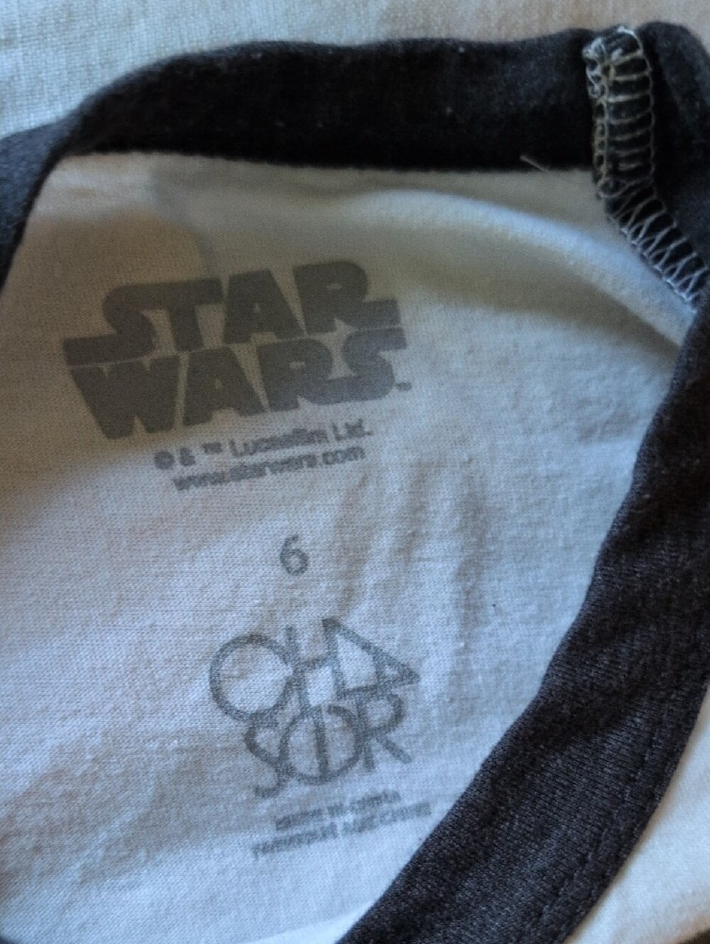 Classic Star Wars R2-D2 Raglan Baseball Tee - Picture 3 of 3